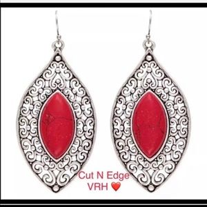 Montana Silversmith R47 Red Lace Earrings